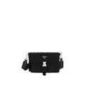 Schwarze Schultertasche aus recyceltem Polyamid