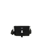 Schwarze Schultertasche aus recyceltem Polyamid