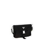 Schwarze Schultertasche aus recyceltem Polyamid