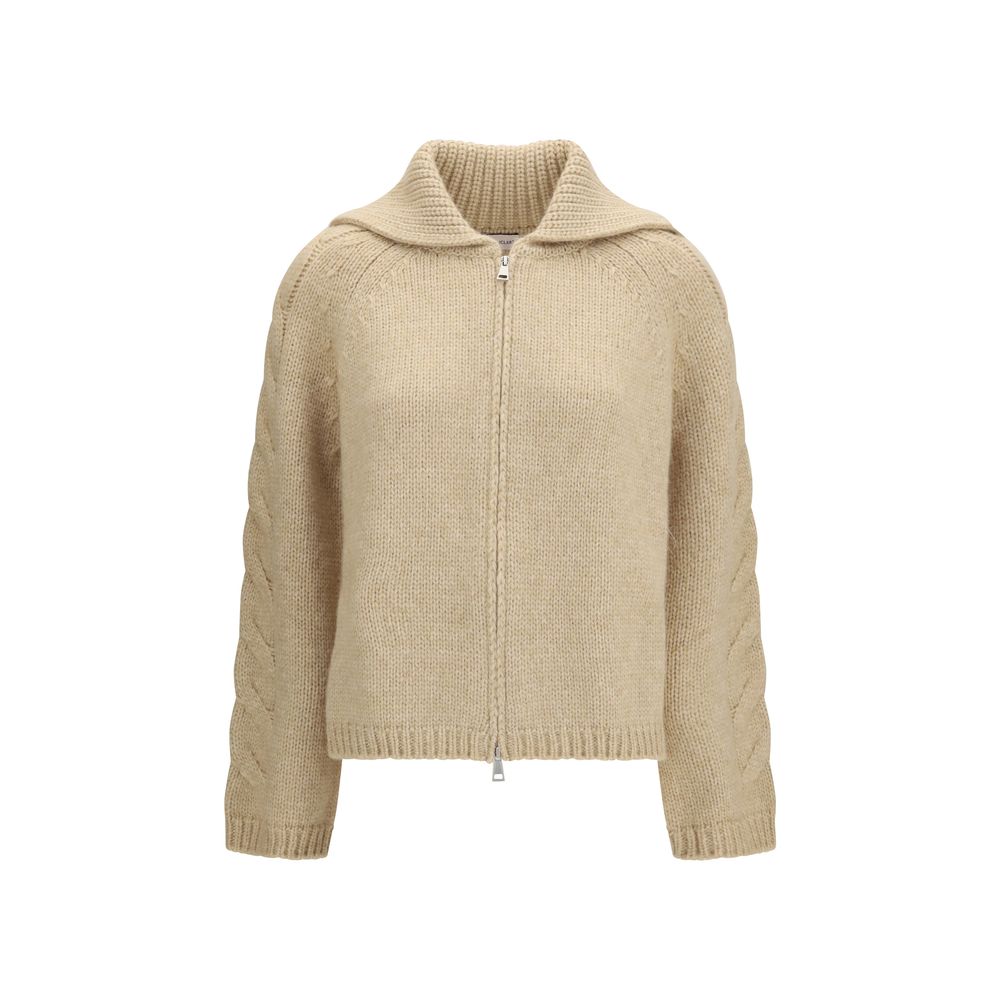 Beige Alpaka Vicugna Pacos Strickjacke