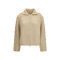 Beige Alpaka Vicugna Pacos Strickjacke