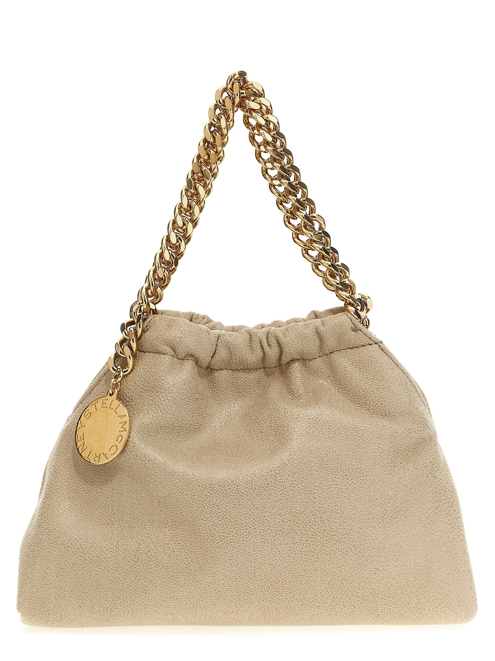 Beige Polyester Crossbody Bag