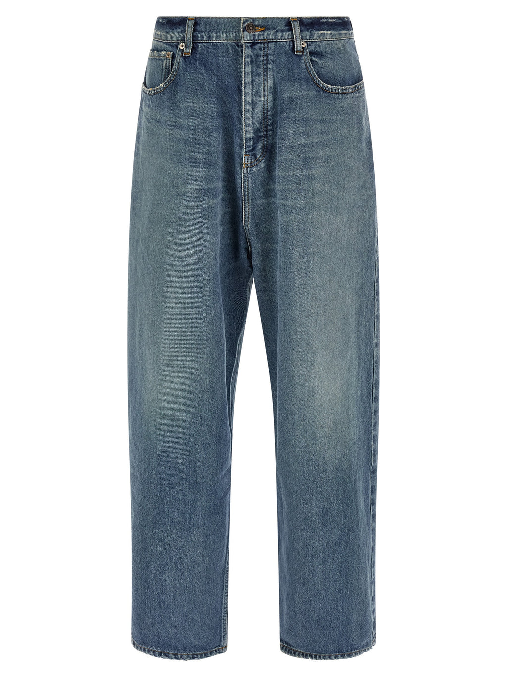 Blaue Baumwolljeans im Relaxed Fit