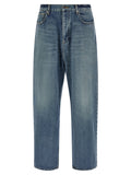 Blaue Baumwolljeans im Relaxed Fit
