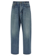 Blaue Baumwolljeans im Relaxed Fit