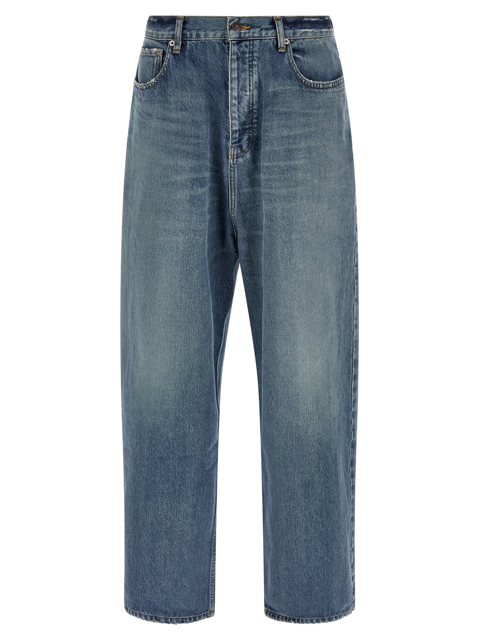 Blaue Baumwolljeans im Relaxed Fit