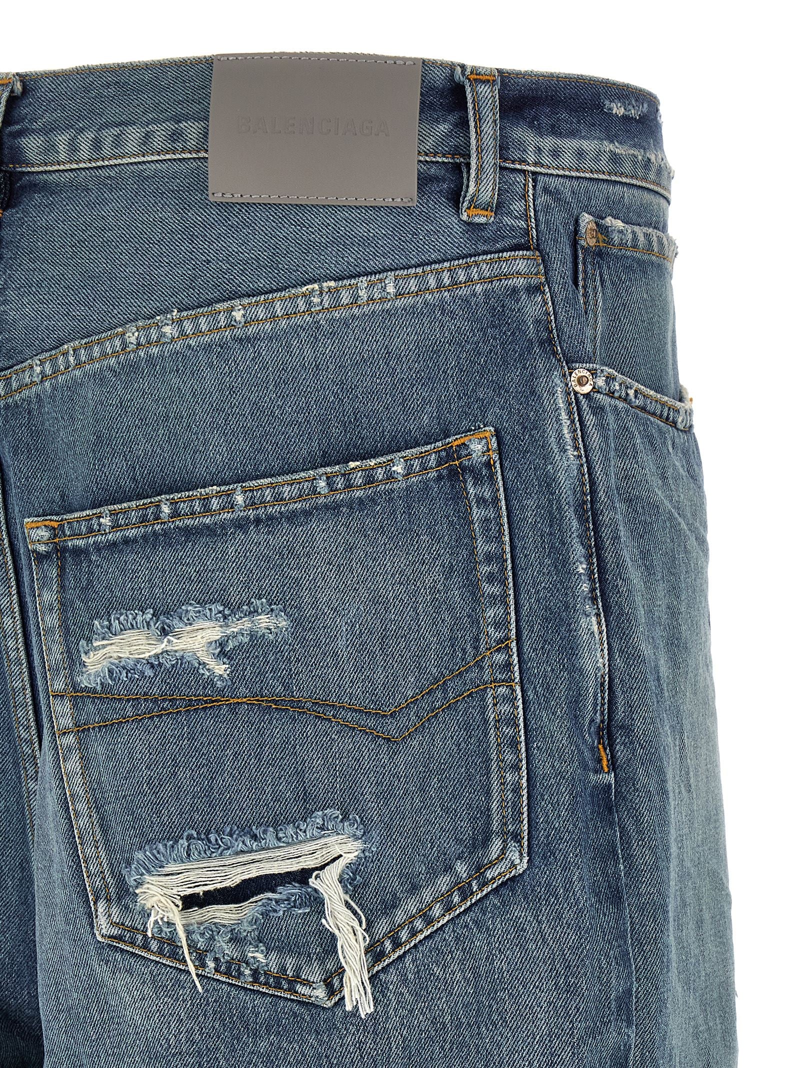 Blaue Baumwolljeans im Relaxed Fit