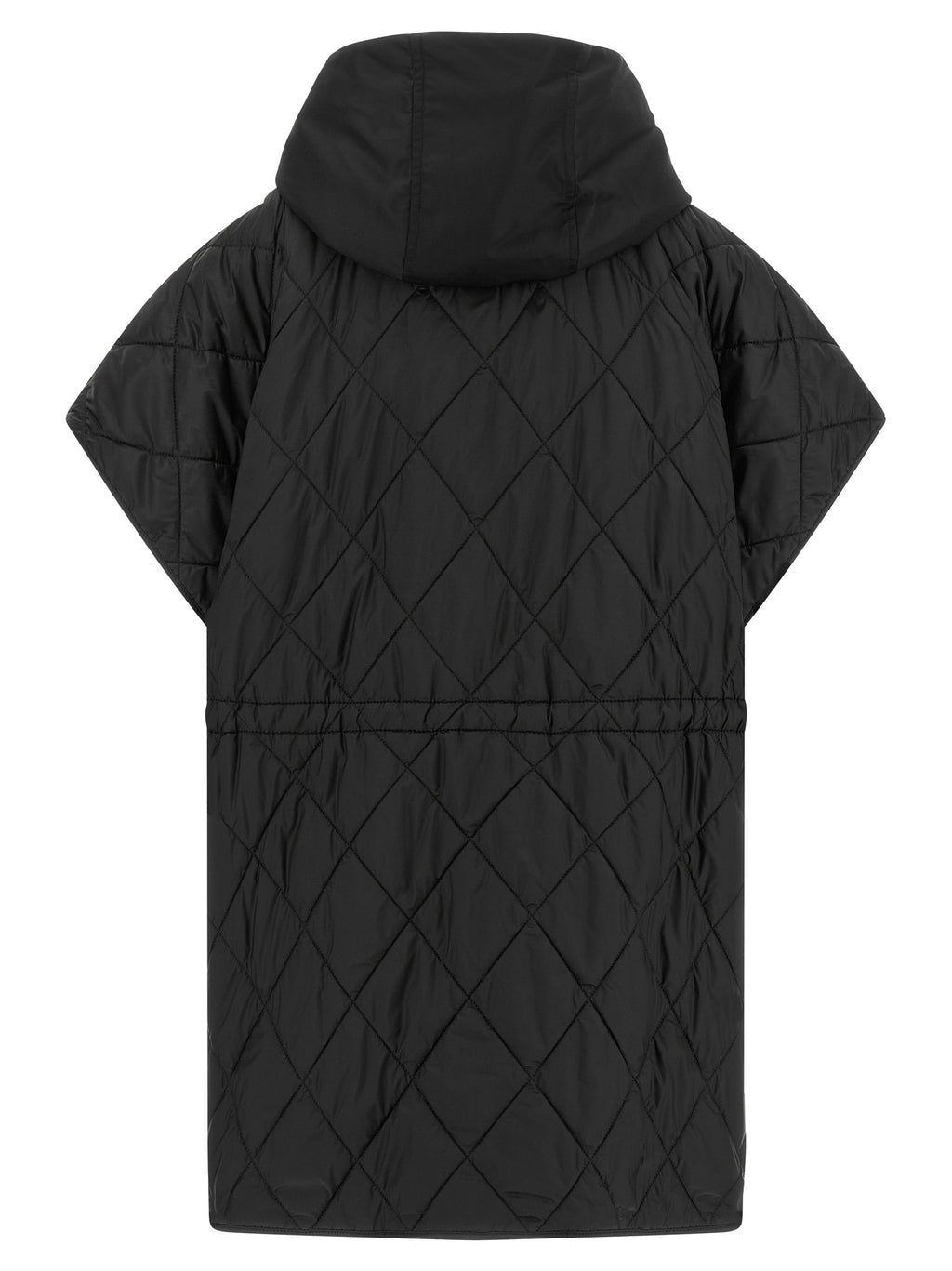 Schwarze ärmellose Jacke aus Polyamid