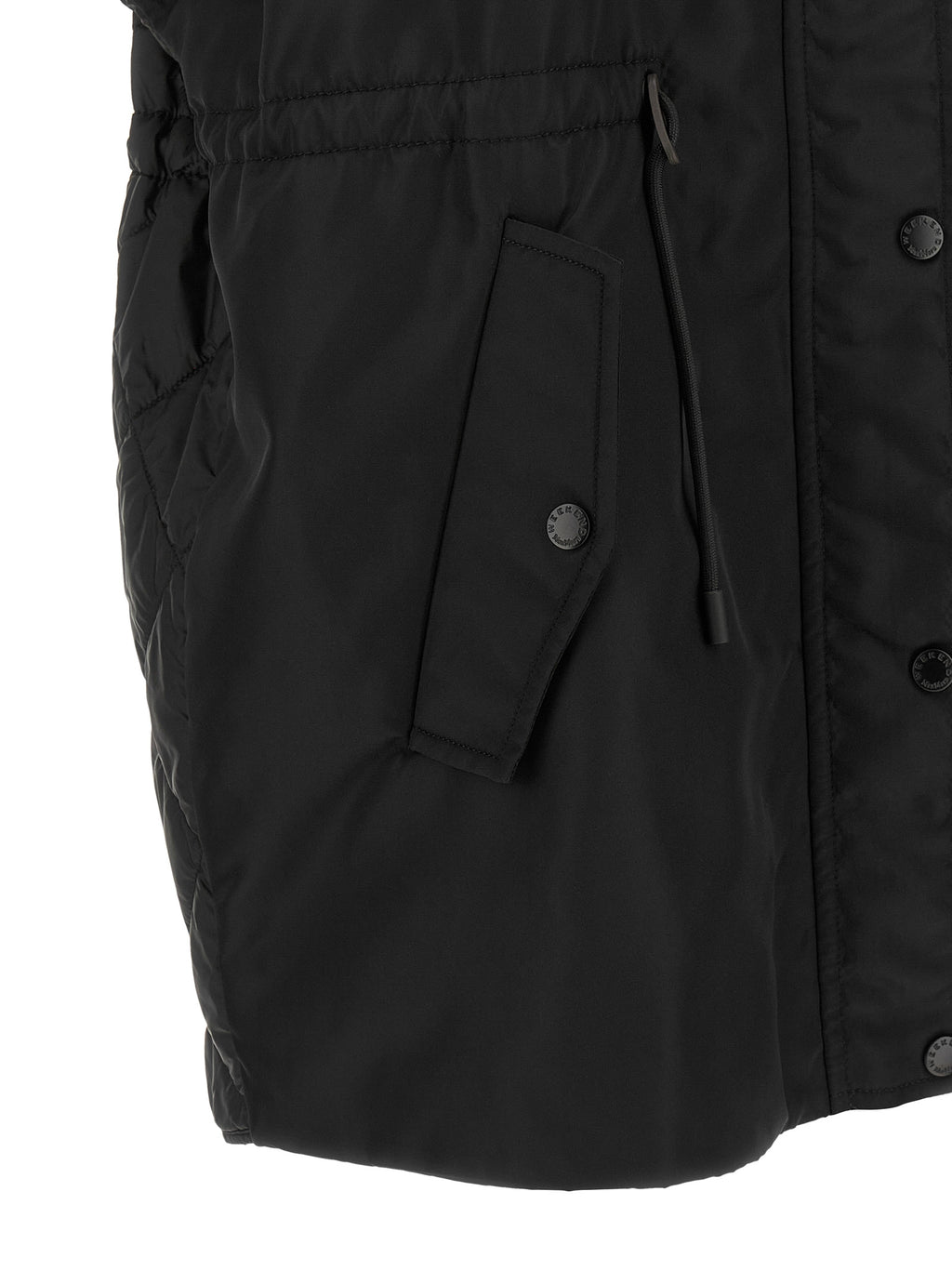 Schwarze ärmellose Jacke aus Polyamid