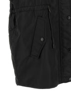 Schwarze ärmellose Jacke aus Polyamid