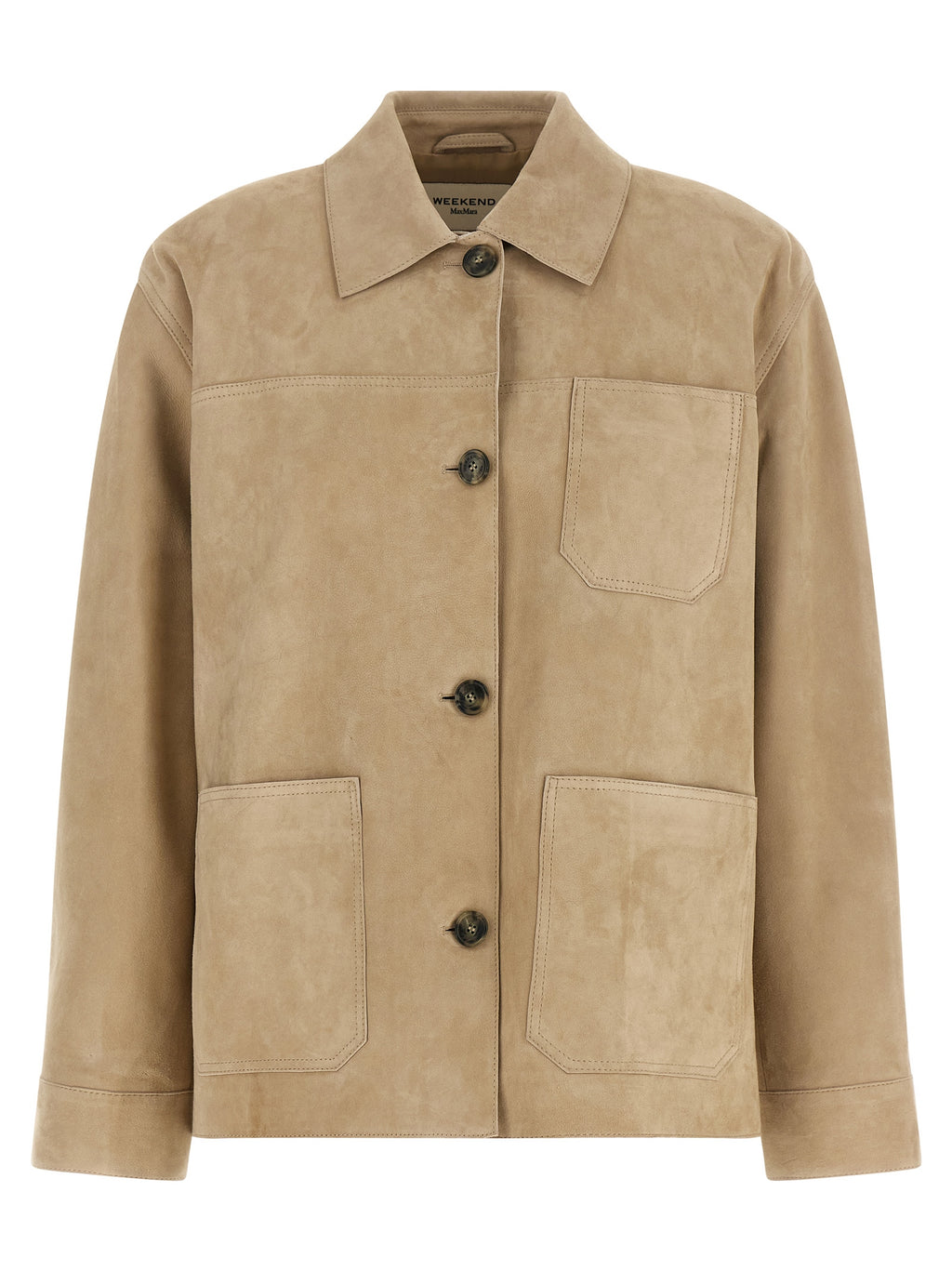 Beige Lammleder Lederjacke