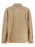 Beige Lammleder Lederjacke