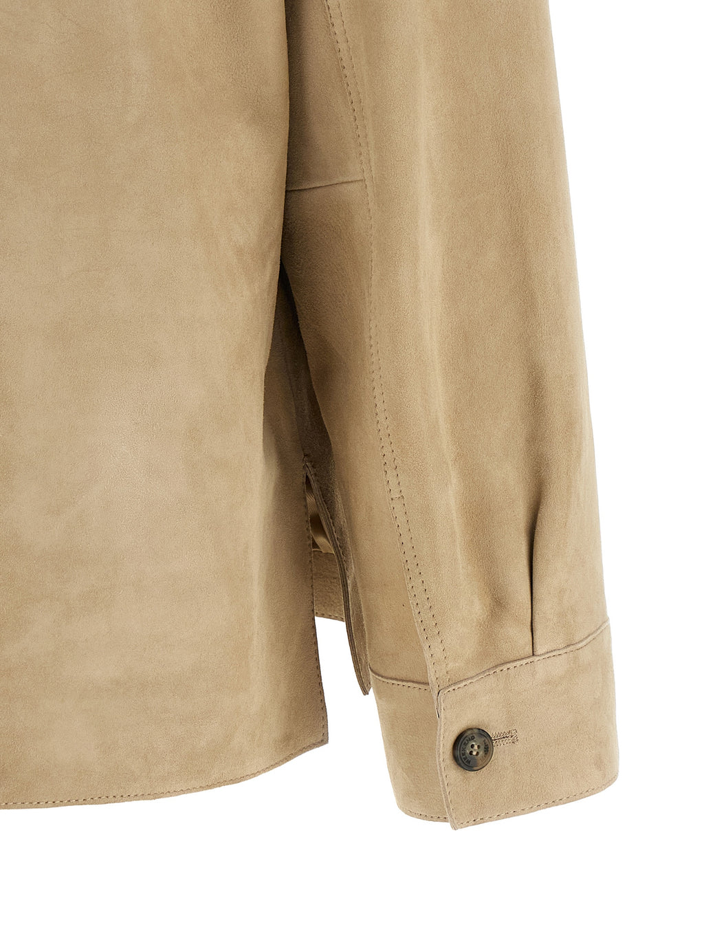 Beige Lammleder Lederjacke