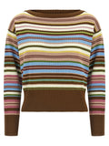 Mehrfarbige Baumwollstrickjacke