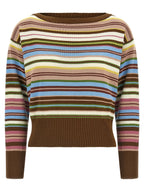Mehrfarbige Baumwollstrickjacke