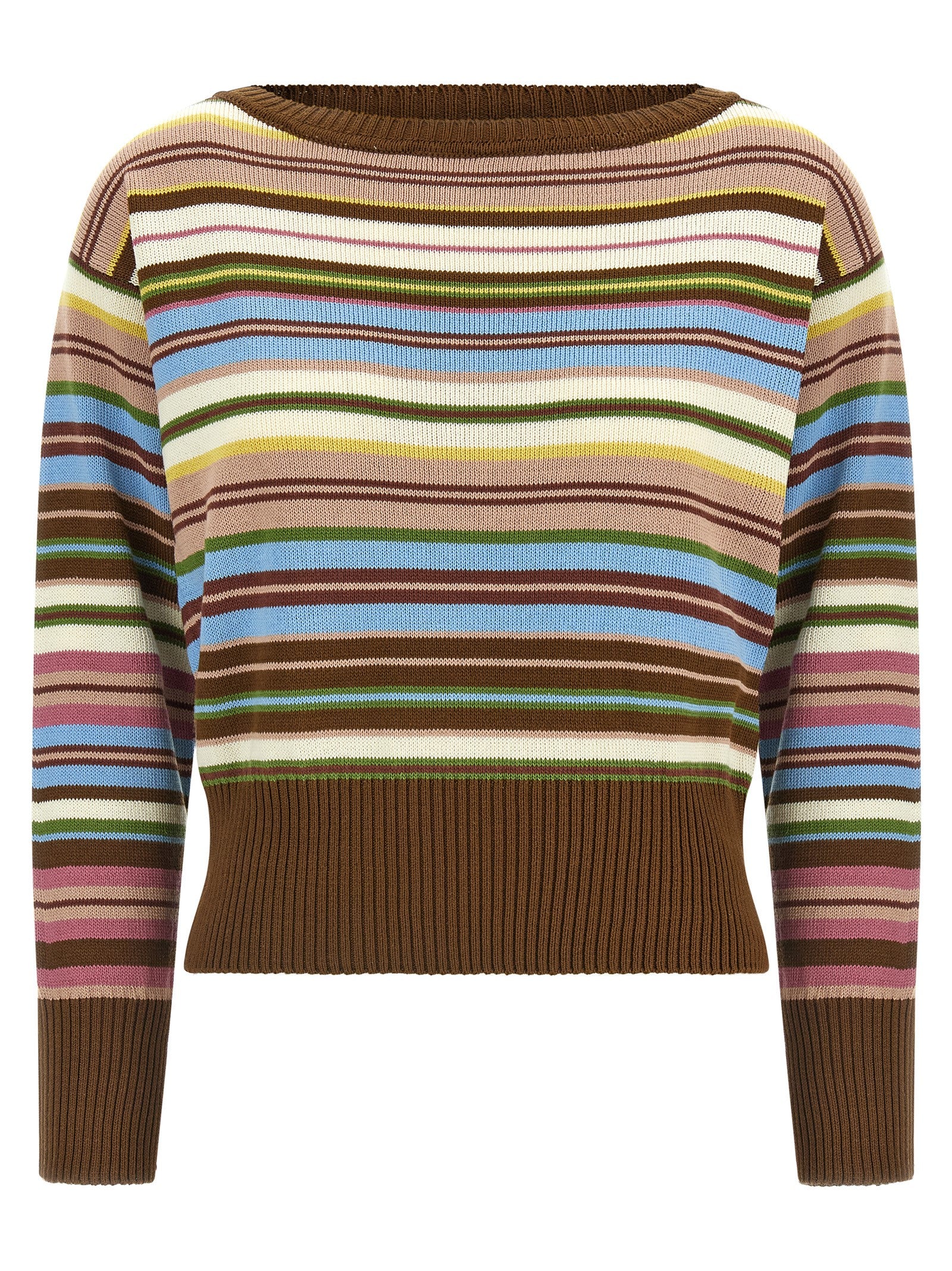 Mehrfarbige Baumwollstrickjacke