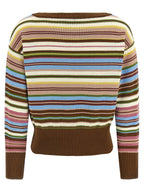 Mehrfarbige Baumwollstrickjacke