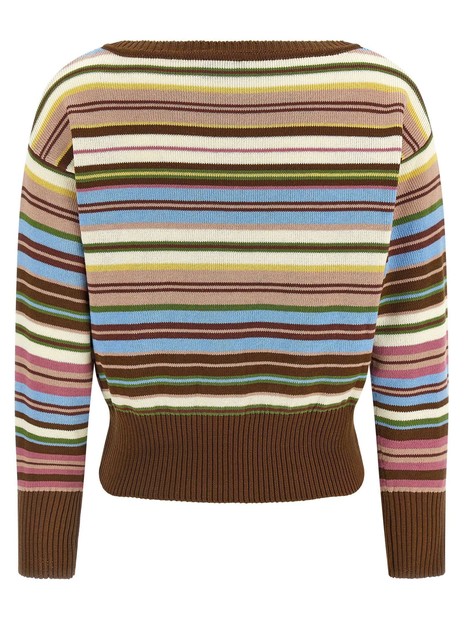 Mehrfarbige Baumwollstrickjacke