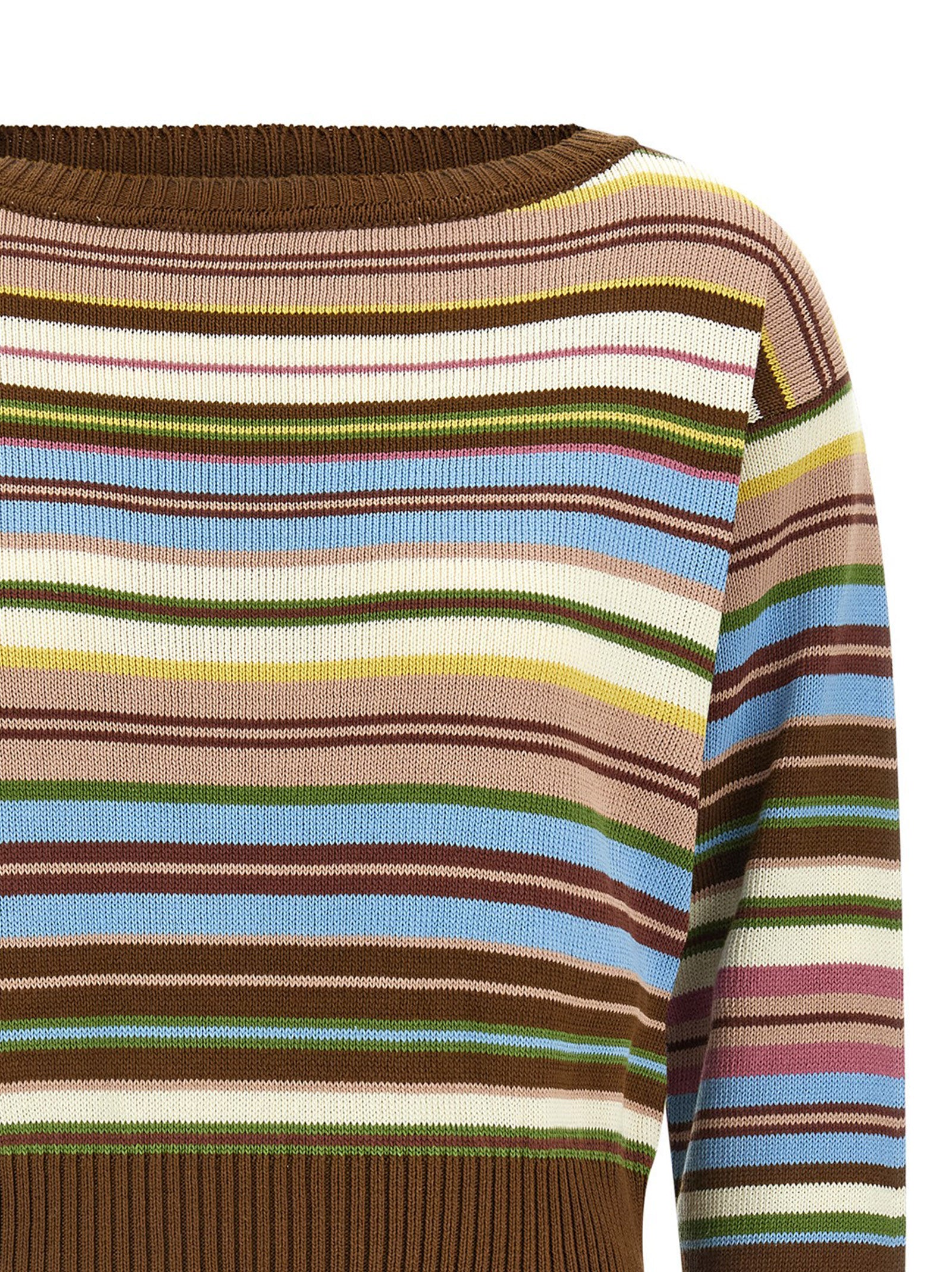 Mehrfarbige Baumwollstrickjacke