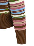 Mehrfarbige Baumwollstrickjacke