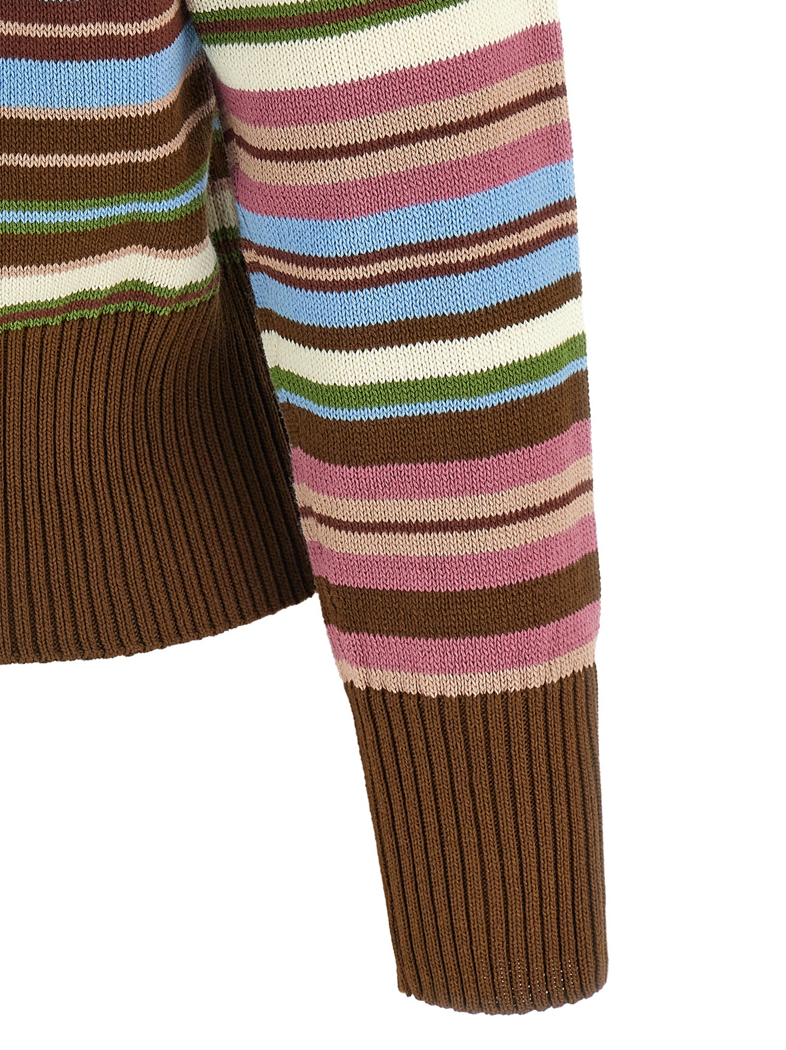 Mehrfarbige Baumwollstrickjacke