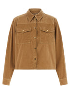 Beige Cotton Denim Jacket