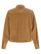 Beige Cotton Denim Jacket