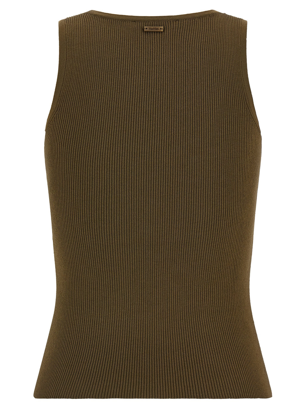 Ärmelloses Bicolor-Viskose-T-Shirt