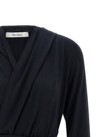 Blauer Lyocell-Strickjacke