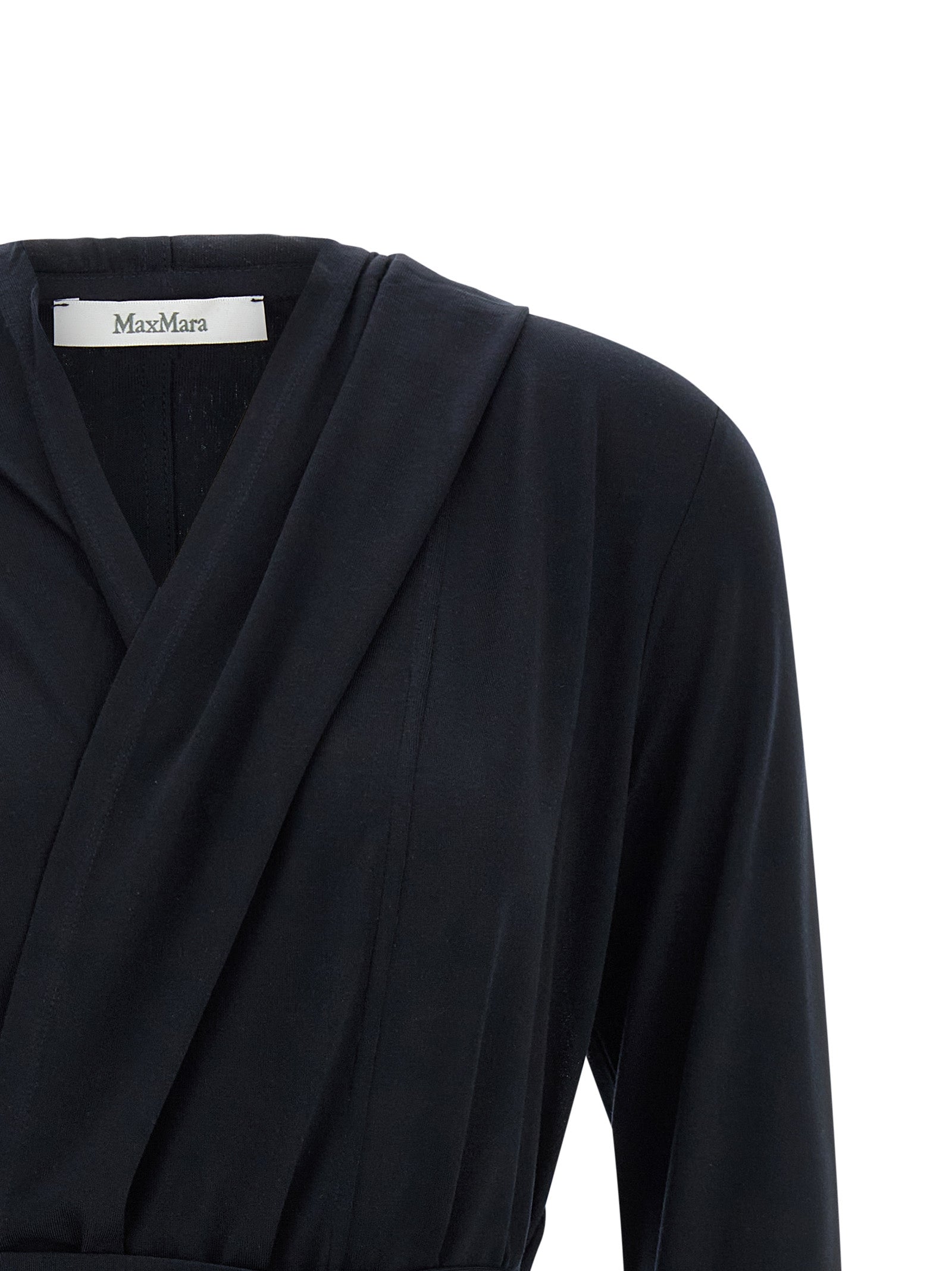 Blauer Lyocell-Strickjacke