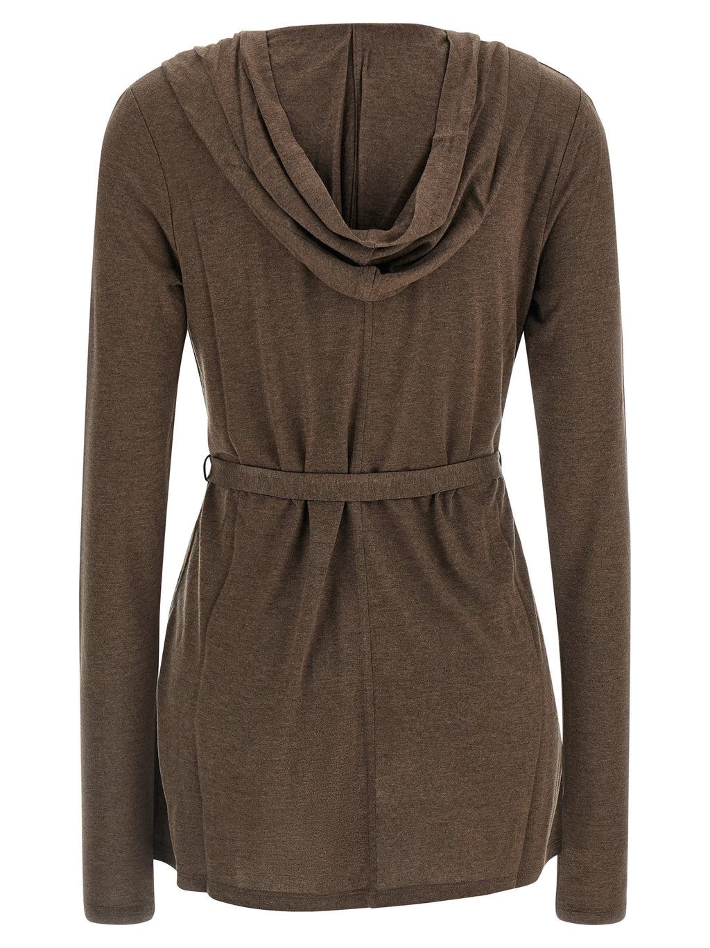 Brauner Lyocell-Strickjacke