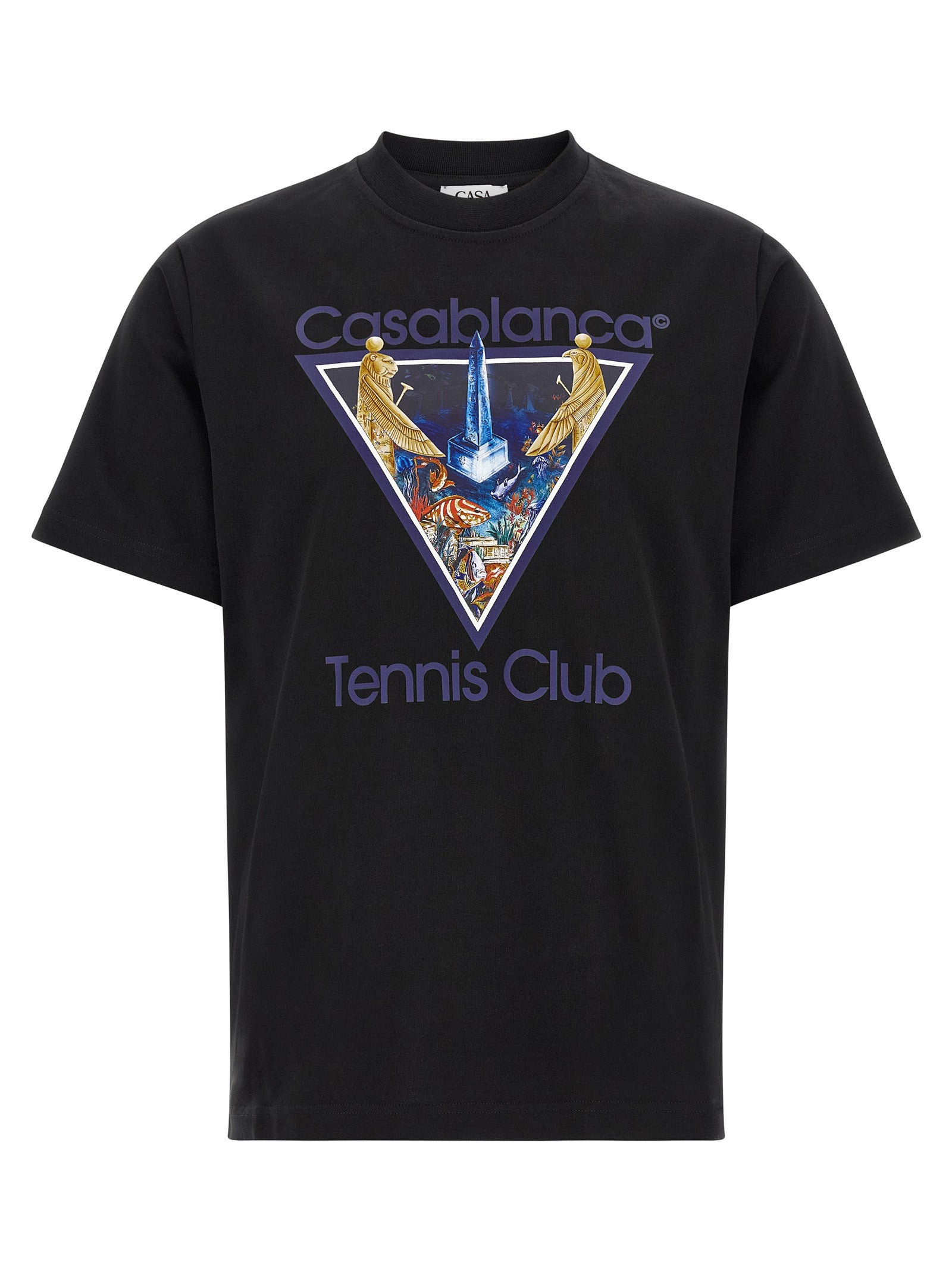 Schwarzes Bio-Baumwoll-T-Shirt