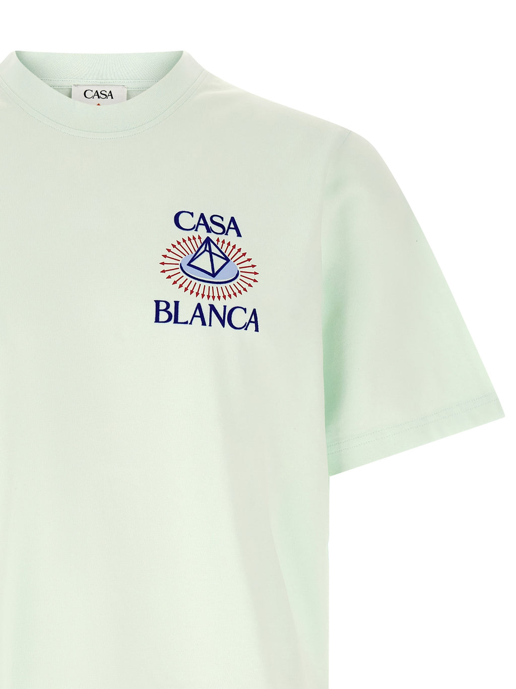 Blaues Bio-Baumwoll-T-Shirt