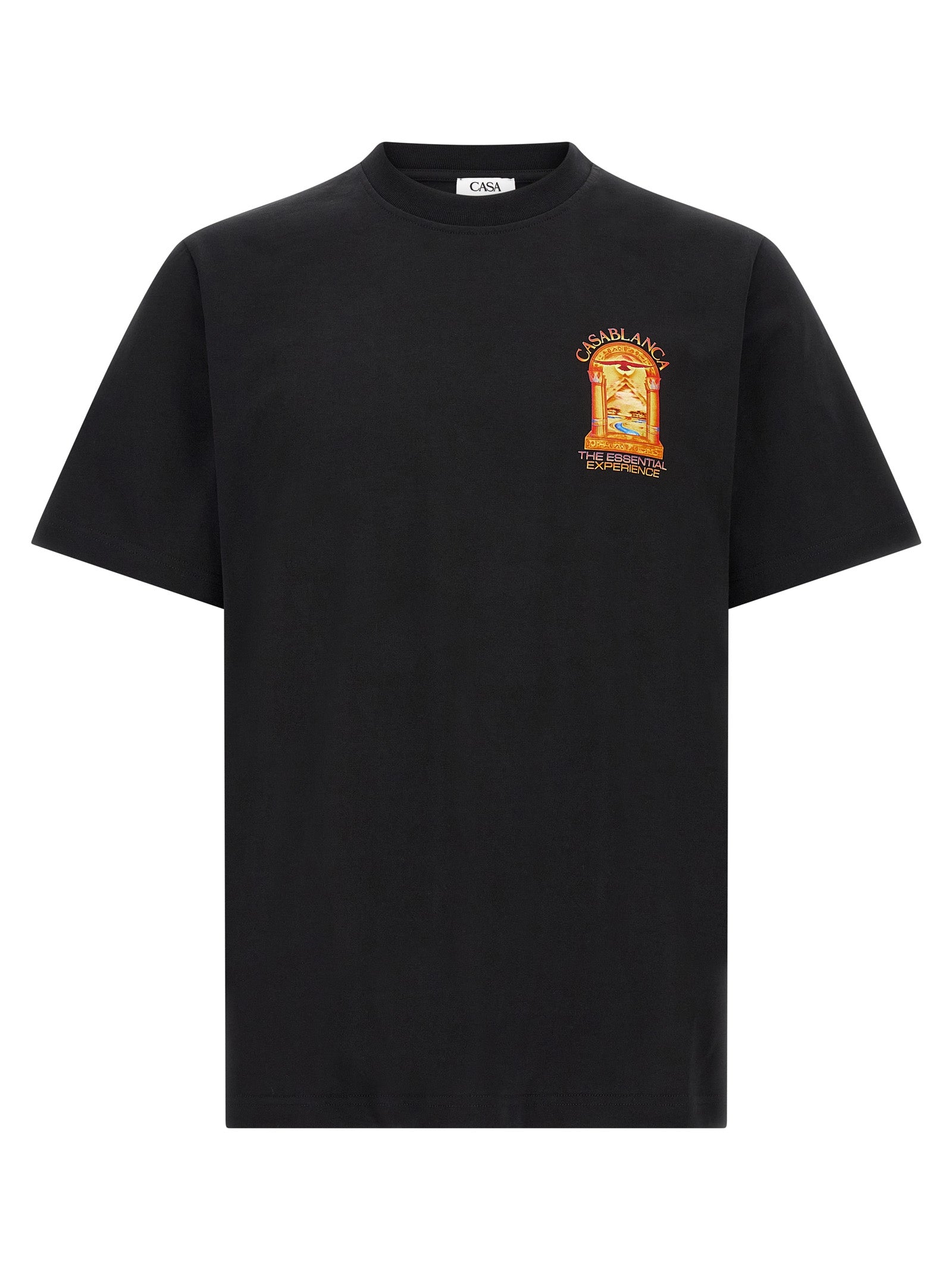 Schwarzes Bio-Baumwoll-T-Shirt