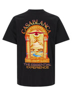 Schwarzes Bio-Baumwoll-T-Shirt