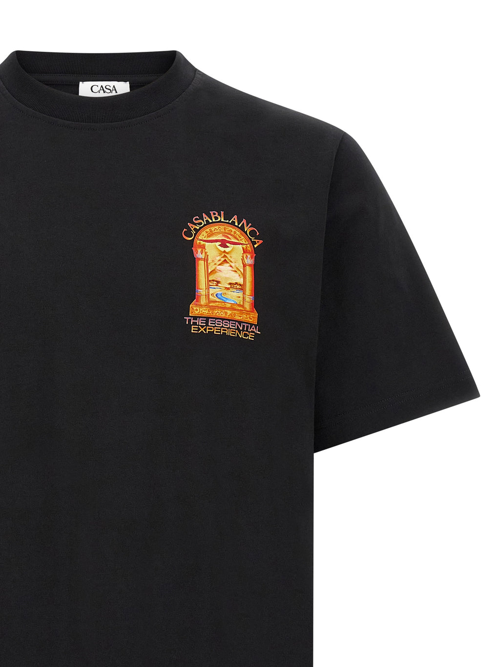 Schwarzes Bio-Baumwoll-T-Shirt