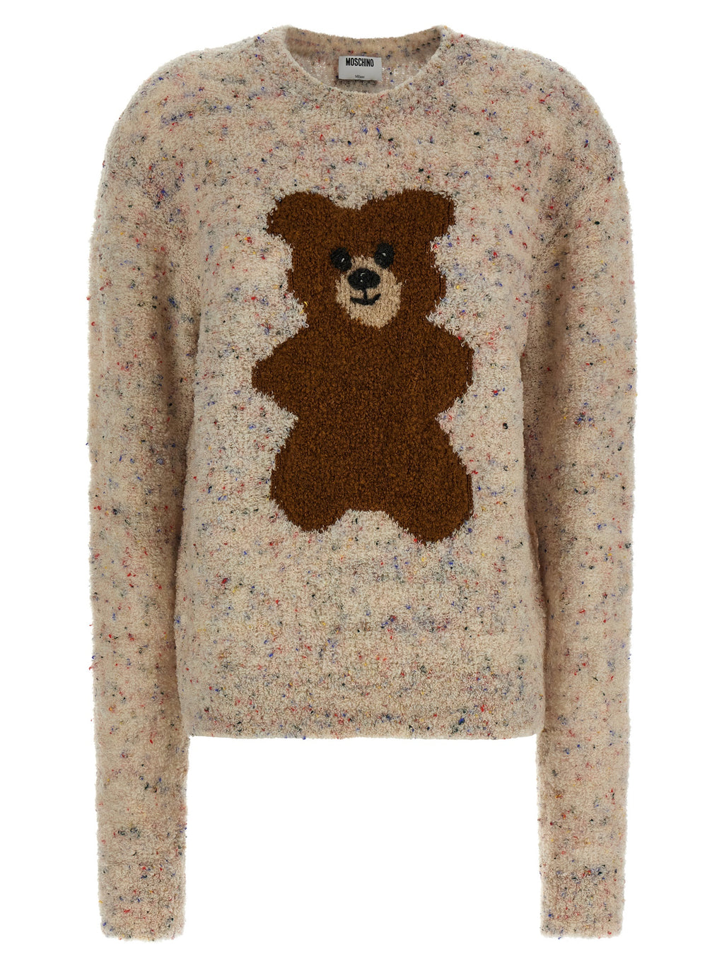 Mehrfarbige Strickjacke aus reiner Schurwolle