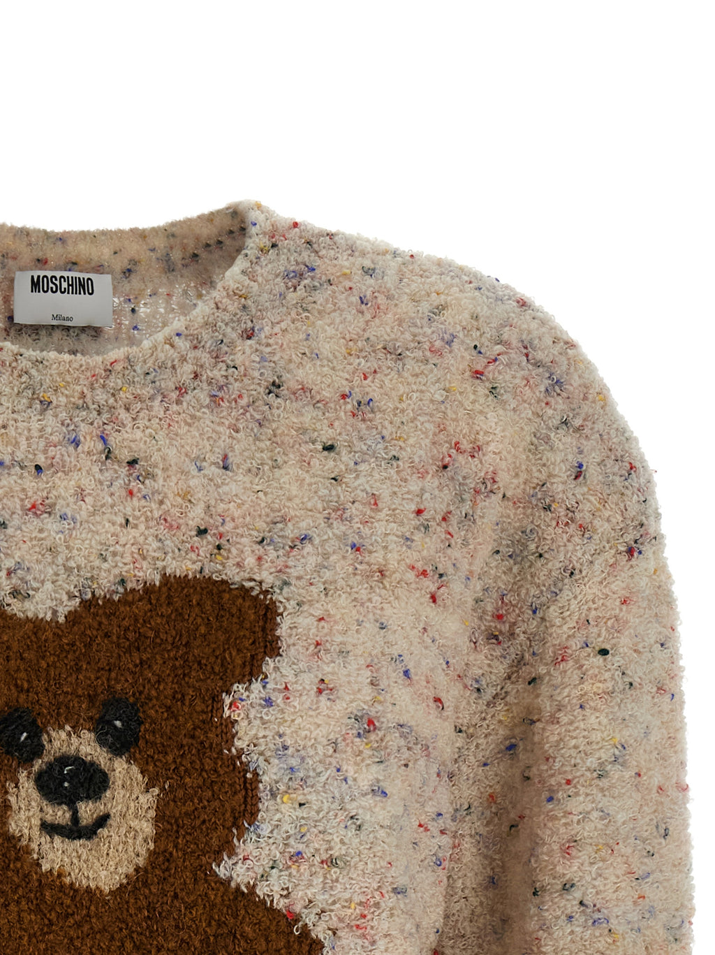 Mehrfarbige Strickjacke aus reiner Schurwolle