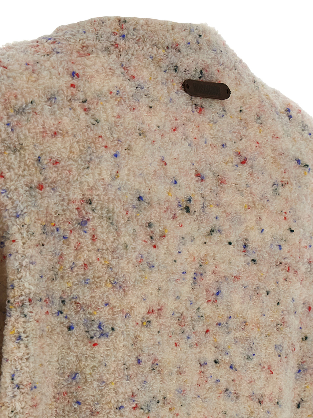 Mehrfarbige Strickjacke aus reiner Schurwolle