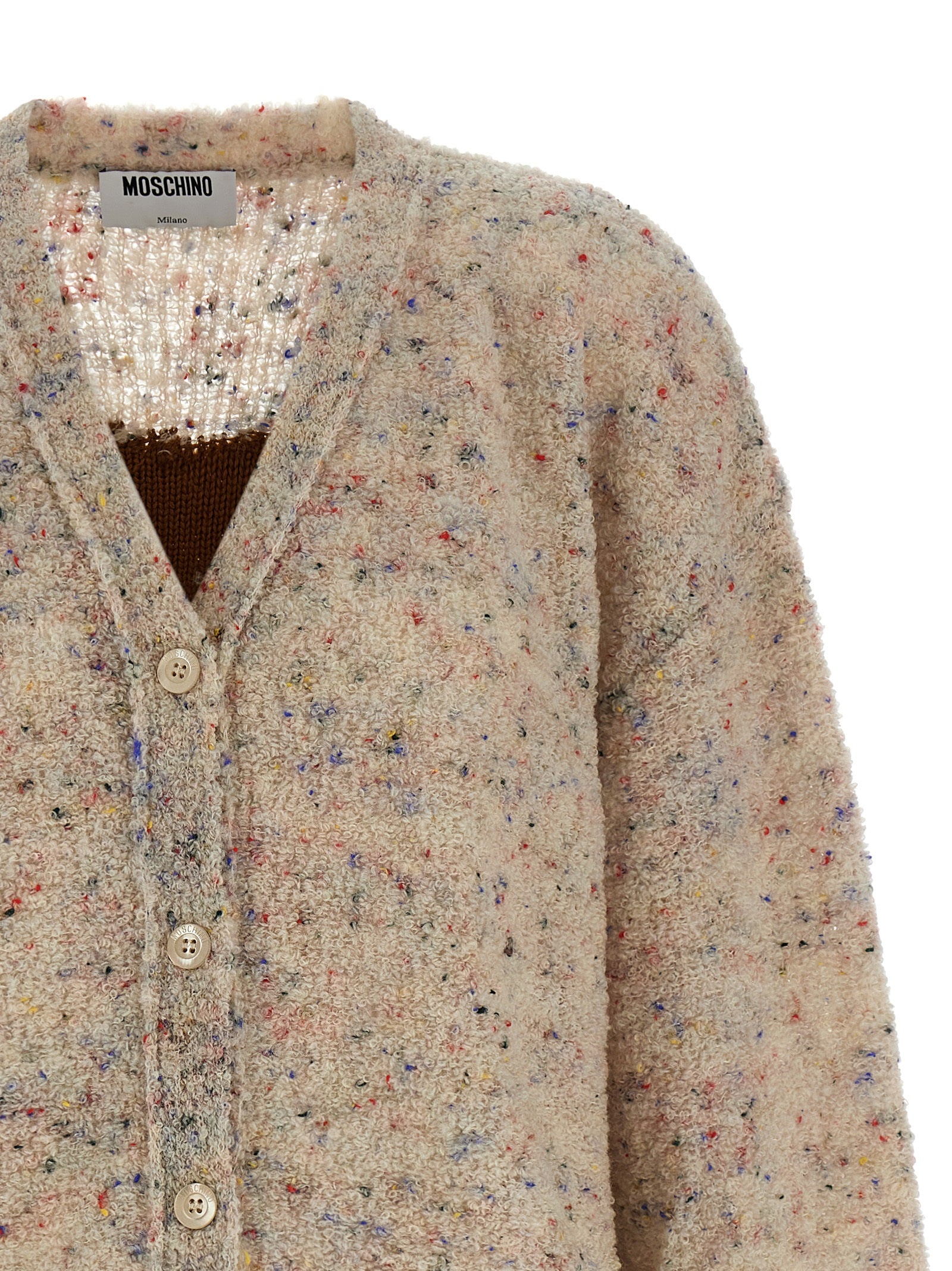 Beige Virgin Wool Cardigan