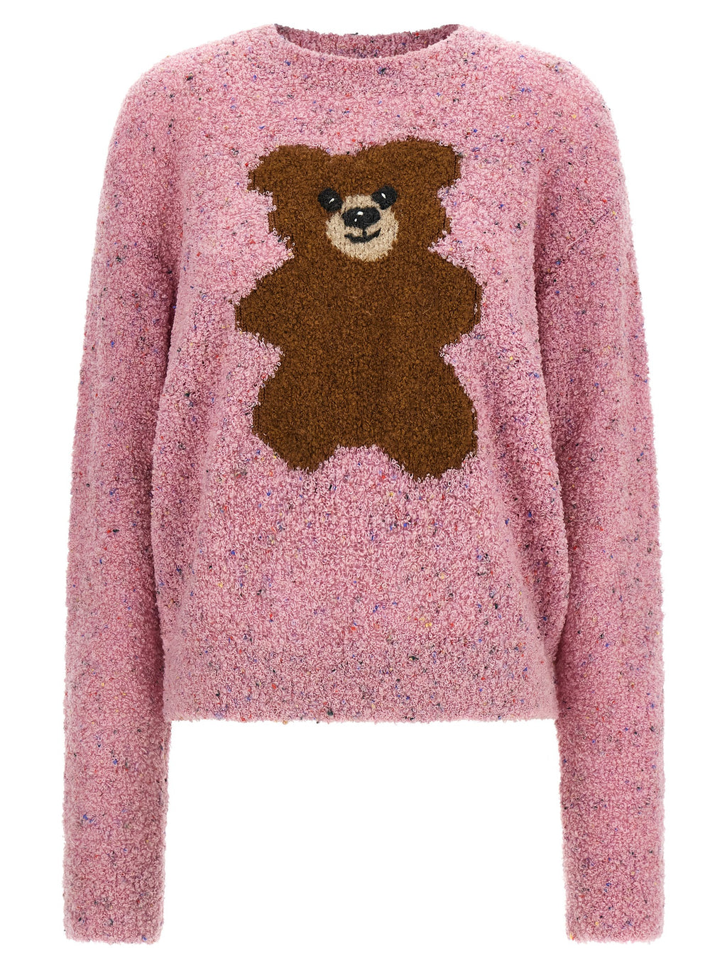 Mehrfarbige Strickjacke aus reiner Schurwolle