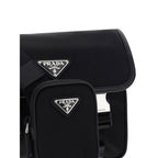 Schwarze Schultertasche aus Polyamid