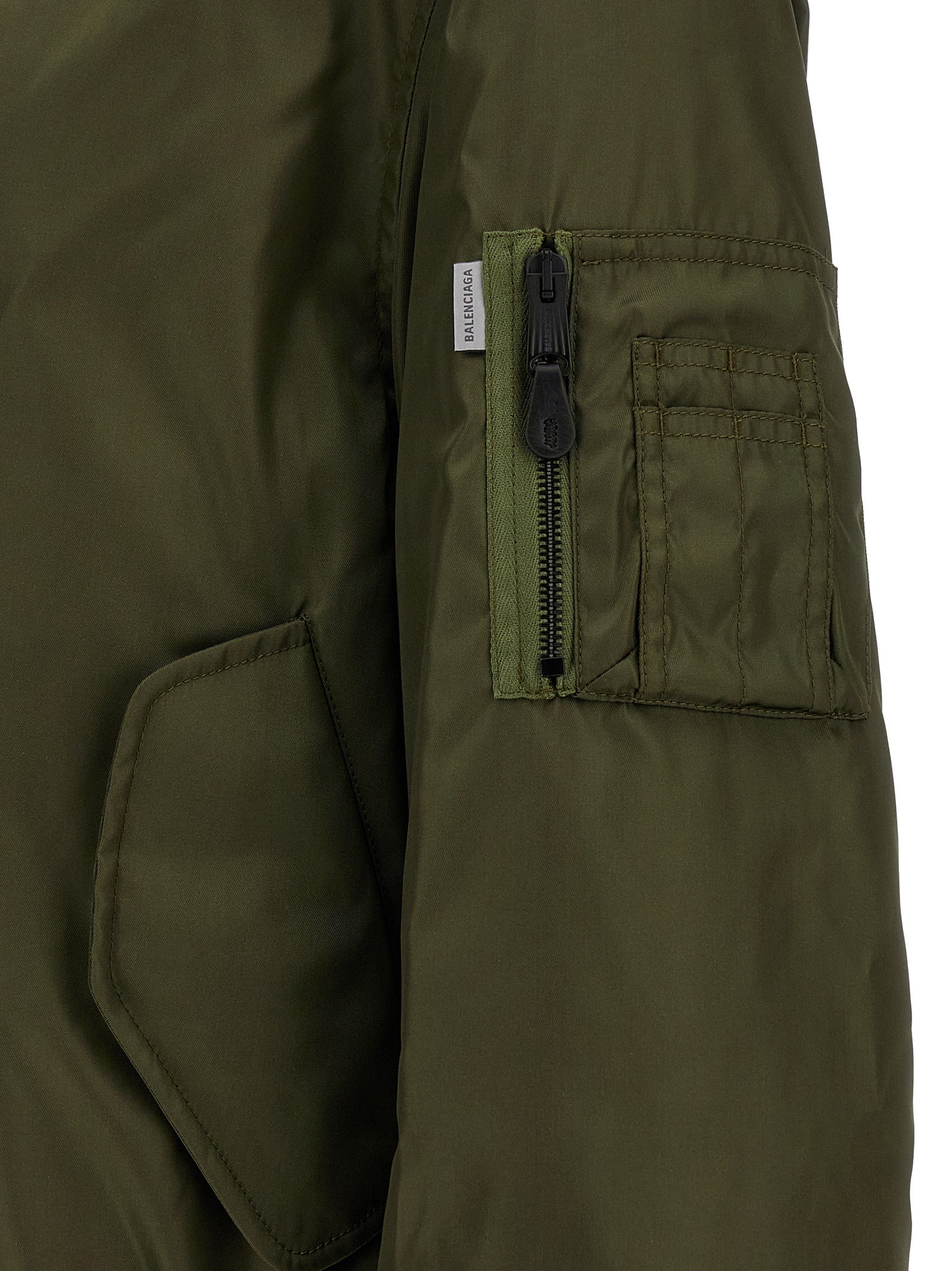 Zweifarbige Polyamid-Bomberjacke