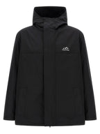 Schwarzer Parka aus Polyester