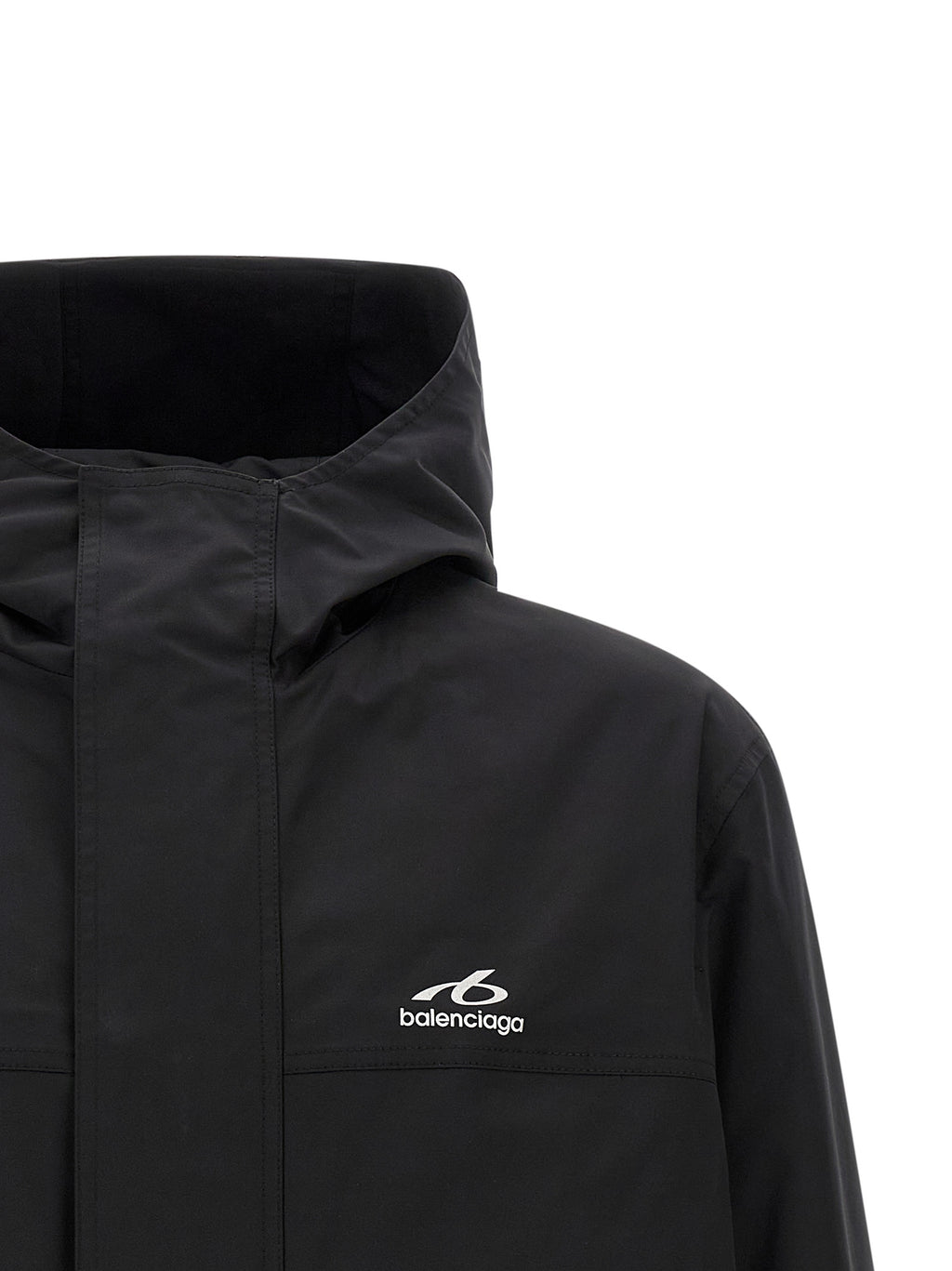Schwarzer Parka aus Polyester