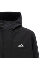 Schwarzer Parka aus Polyester