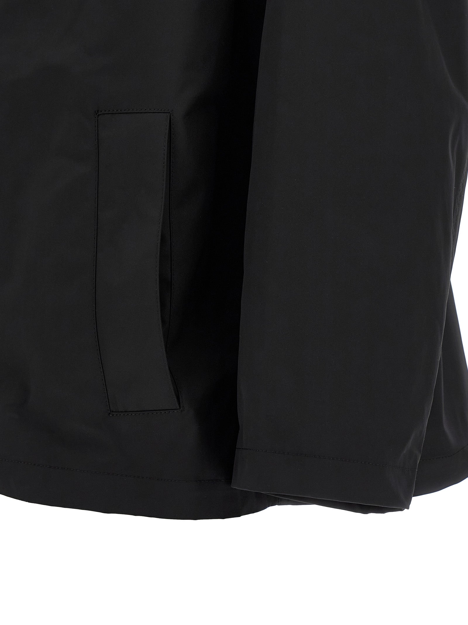 Schwarzer Parka aus Polyester