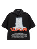 Schwarze Baumwollbluse