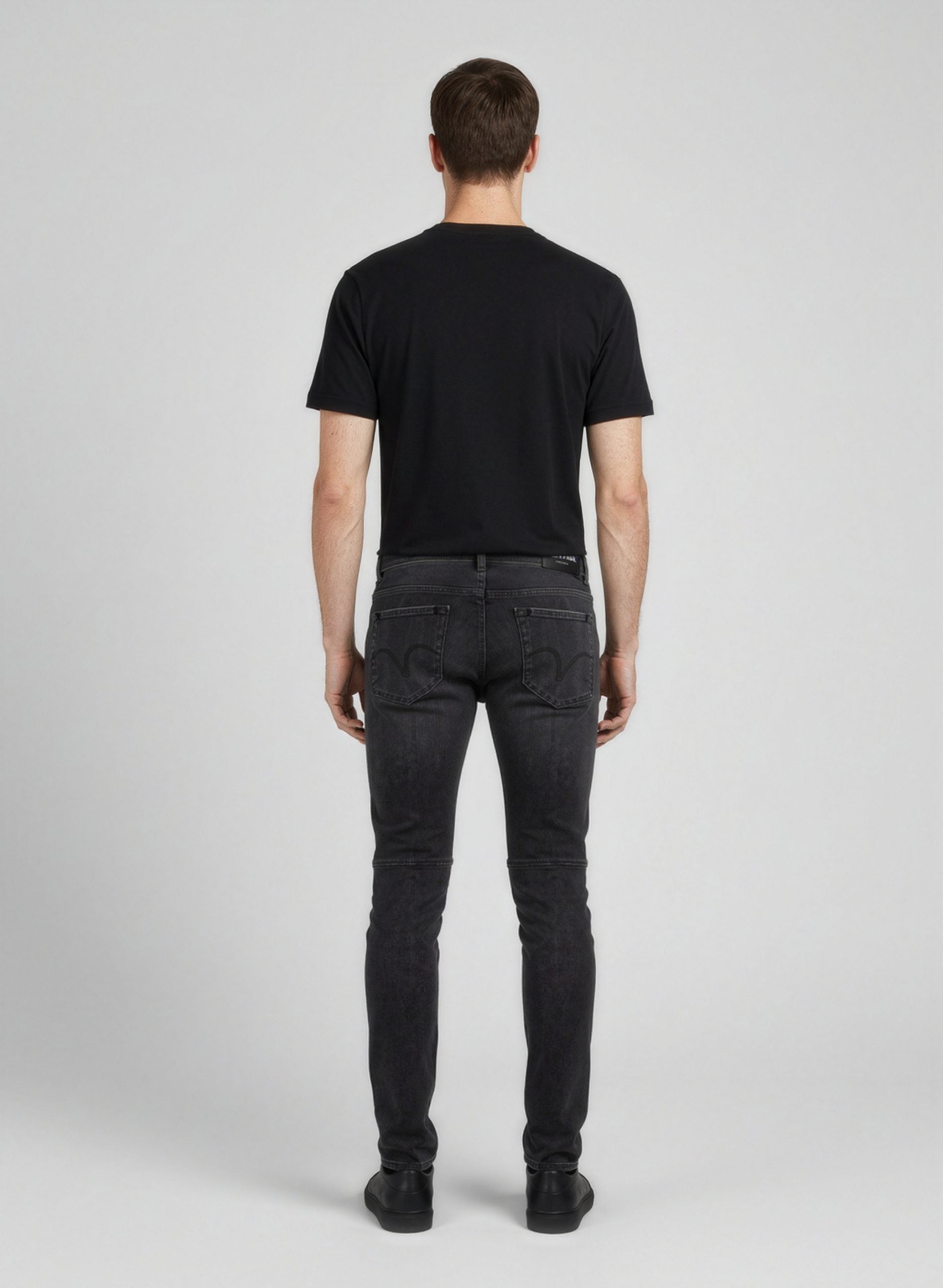 Schwarze Baumwoll-Jeans im Slim Fit