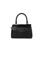 Schwarze Kalbsleder-Handtasche